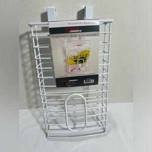 HOME BASICS - Plastic Bags Dispenser Metal Hook Over The Cabinet Door